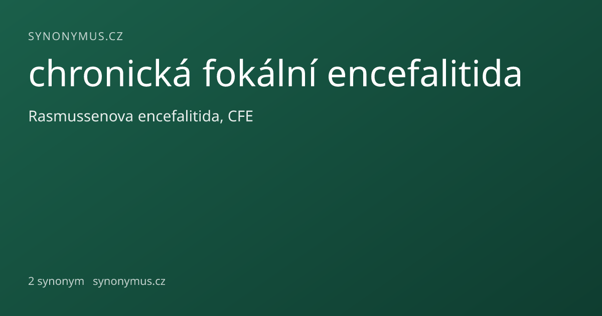 Náhled odkazu: chronická fokální encefalitida