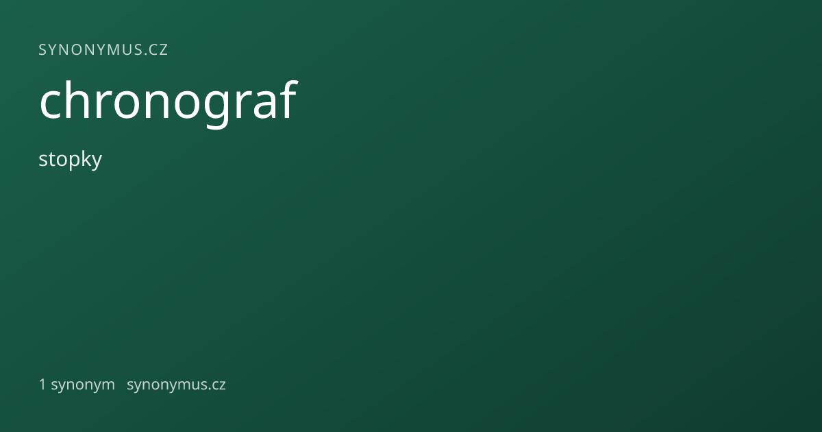 Náhled odkazu: chronograf