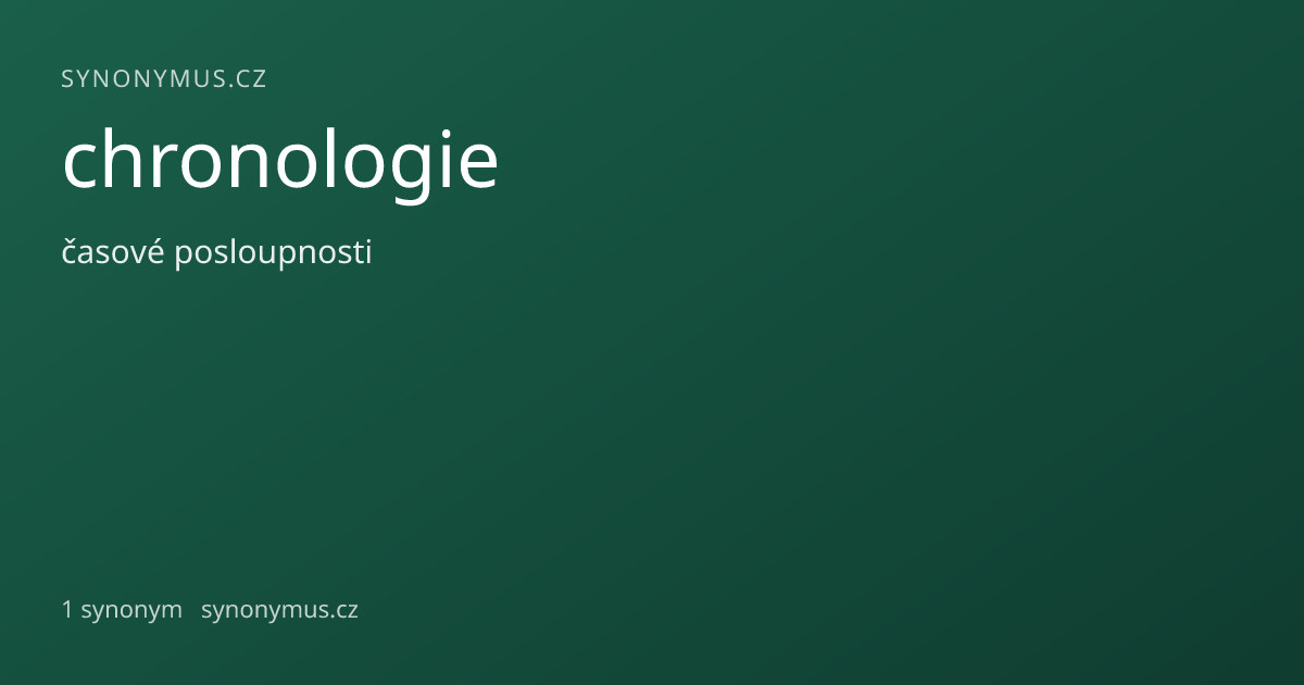 Náhled odkazu: chronologie