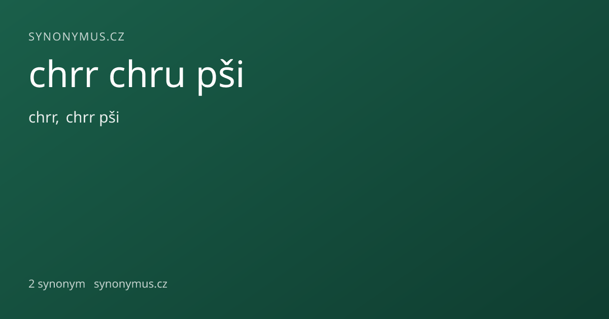 Náhled odkazu: chrr chru pši