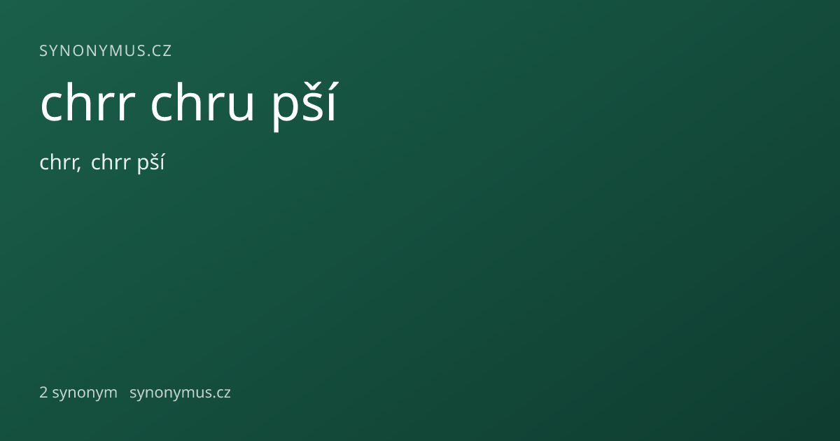 Náhled odkazu: chrr chru pší