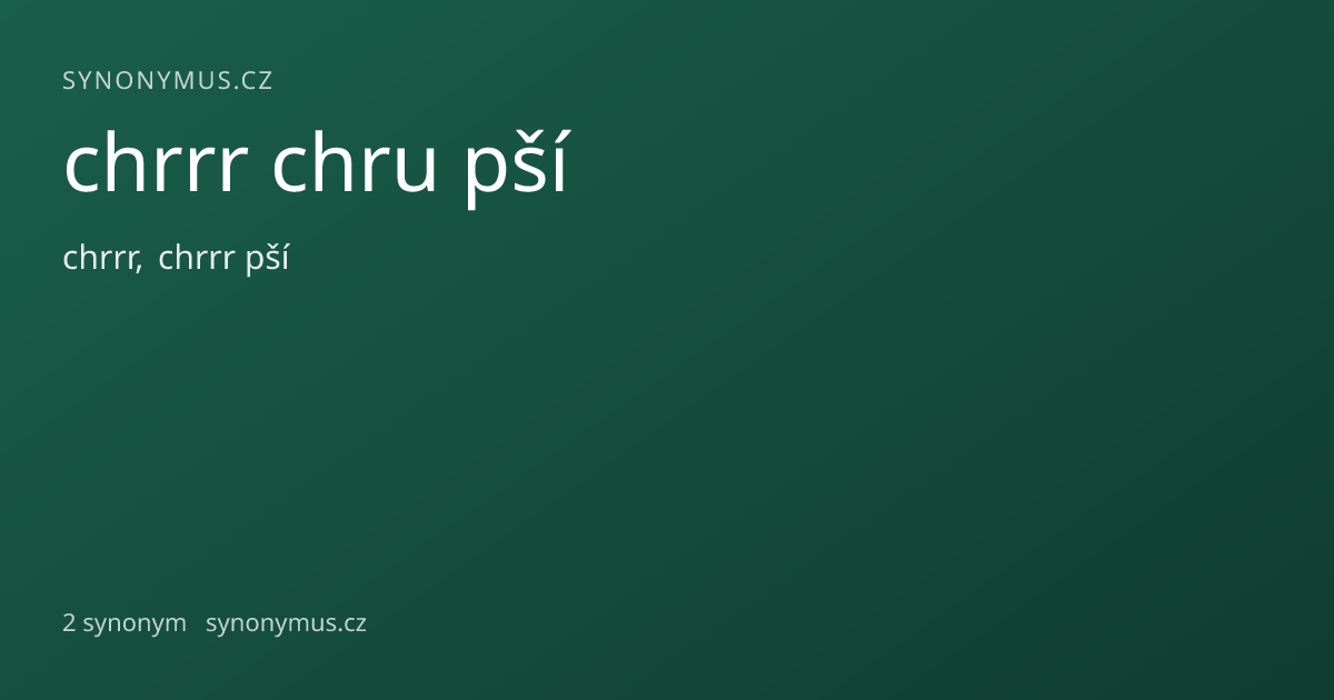 Náhled odkazu: chrrr chru pší