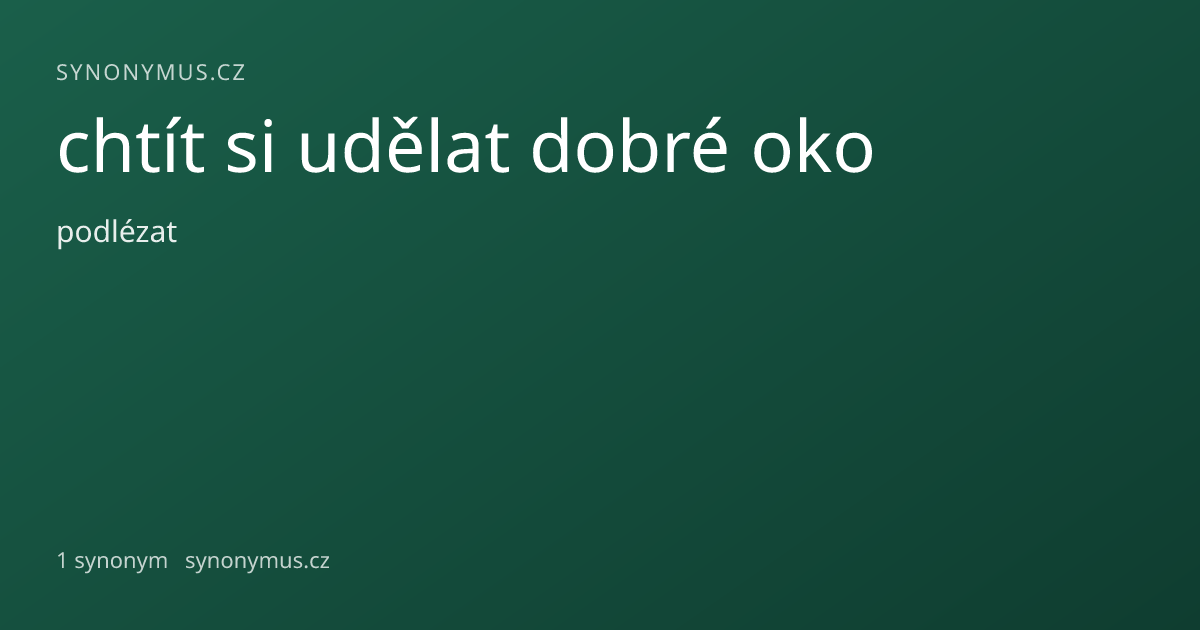 Náhled odkazu: chtít si udělat dobré oko