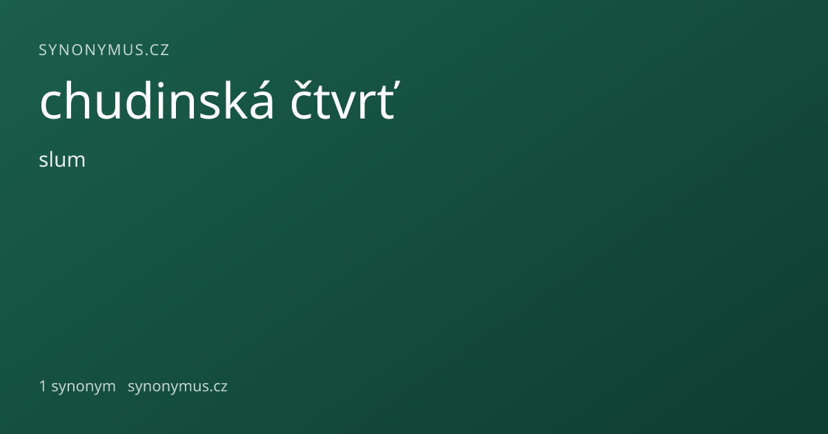 Náhled odkazu: chudinská čtvrť