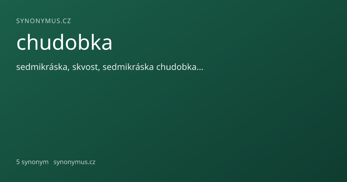 Náhled odkazu: chudobka