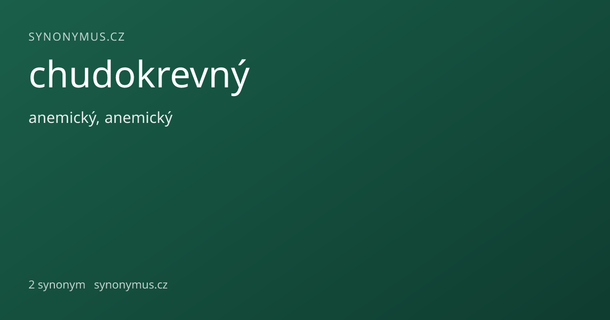 Náhled odkazu: chudokrevný