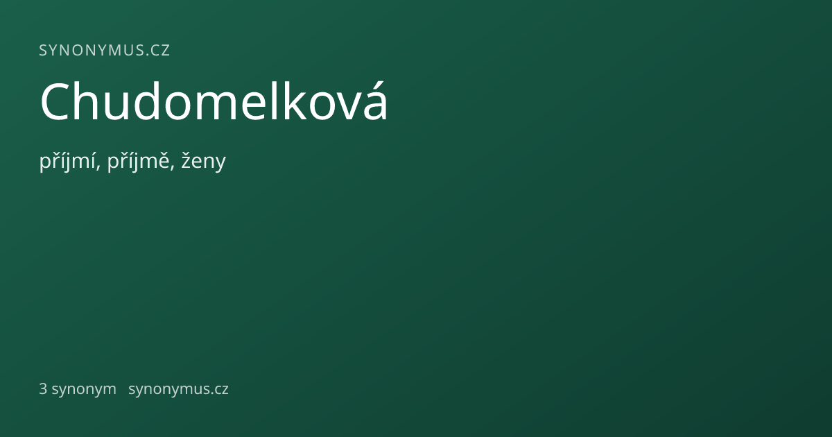 Náhled odkazu: Chudomelková