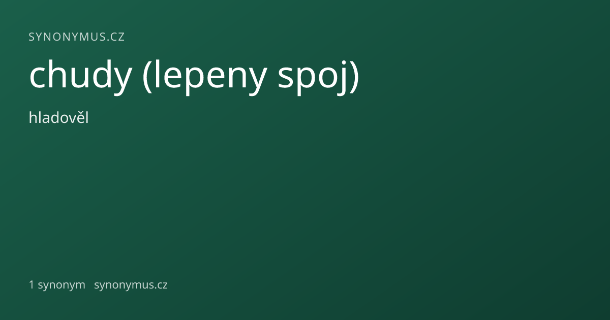 Náhled odkazu: chudy (lepeny spoj)