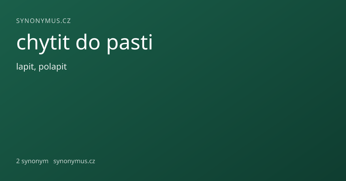 Náhled odkazu: chytit do pasti