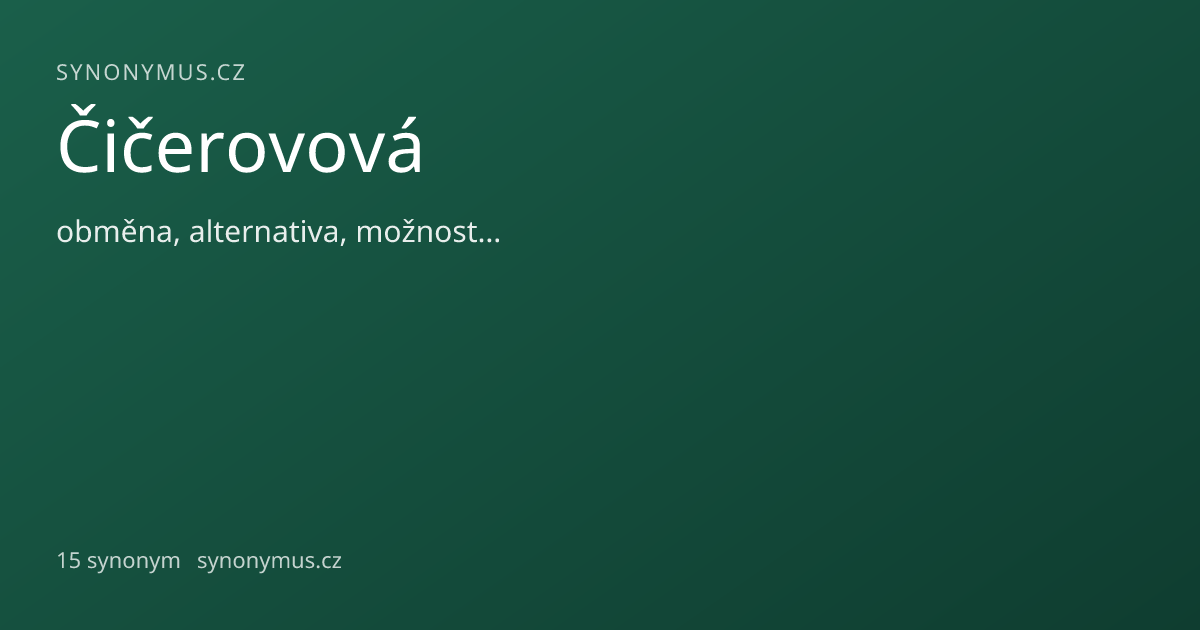 Náhled odkazu: Čičerovová