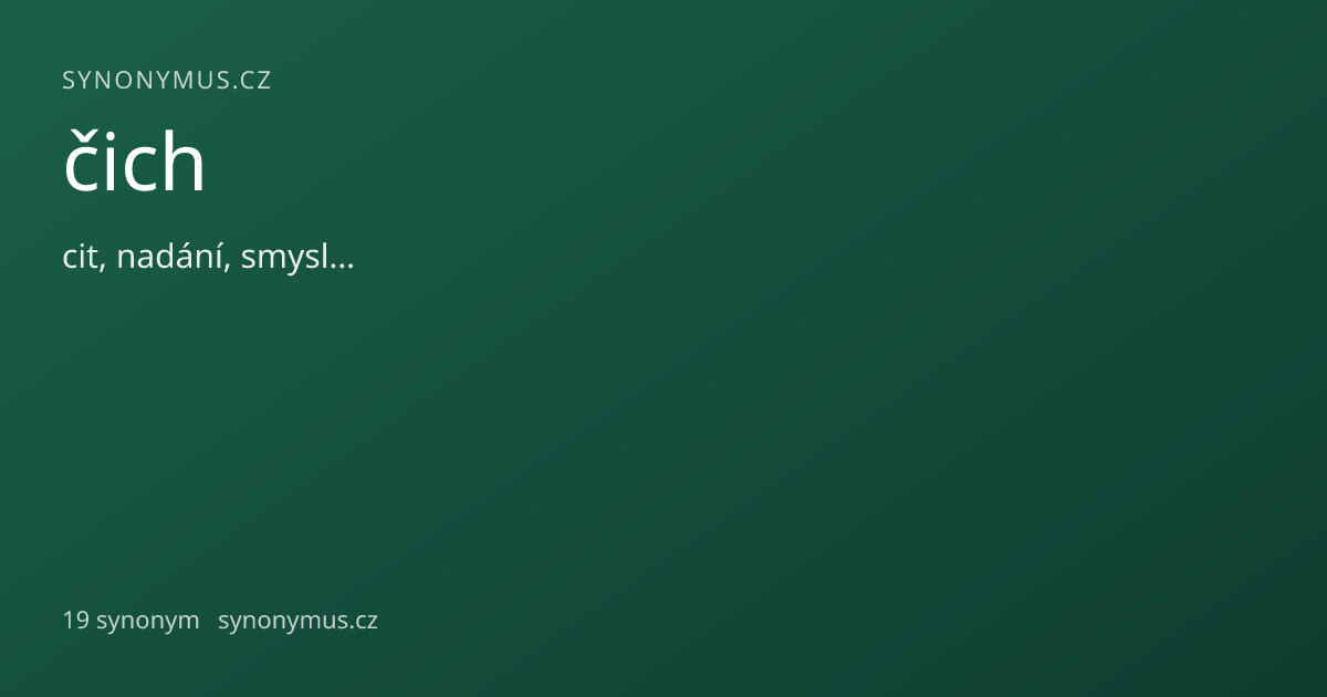 Náhled odkazu: čich