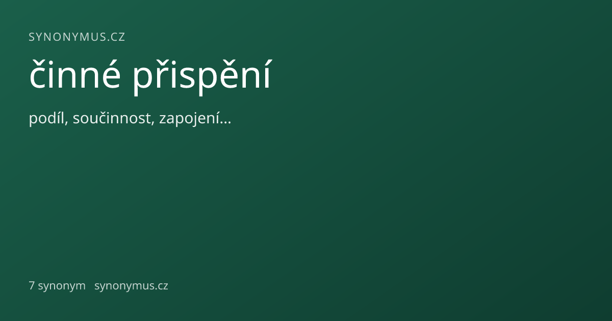 Náhled odkazu: činné přispění