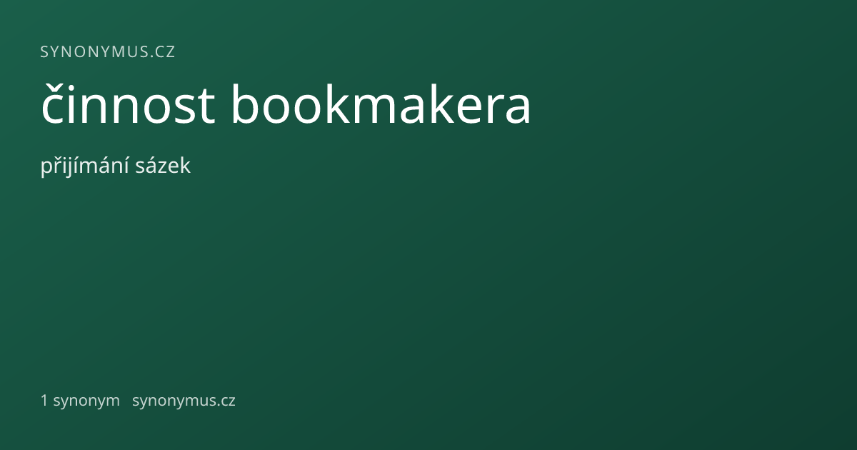 Náhled odkazu: činnost bookmakera