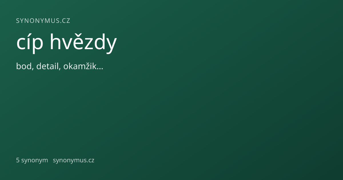 Náhled odkazu: cíp hvězdy