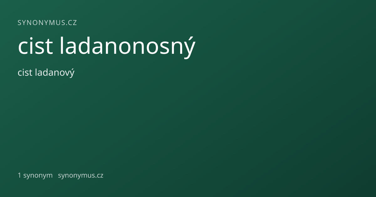 Náhled odkazu: cist ladanonosný
