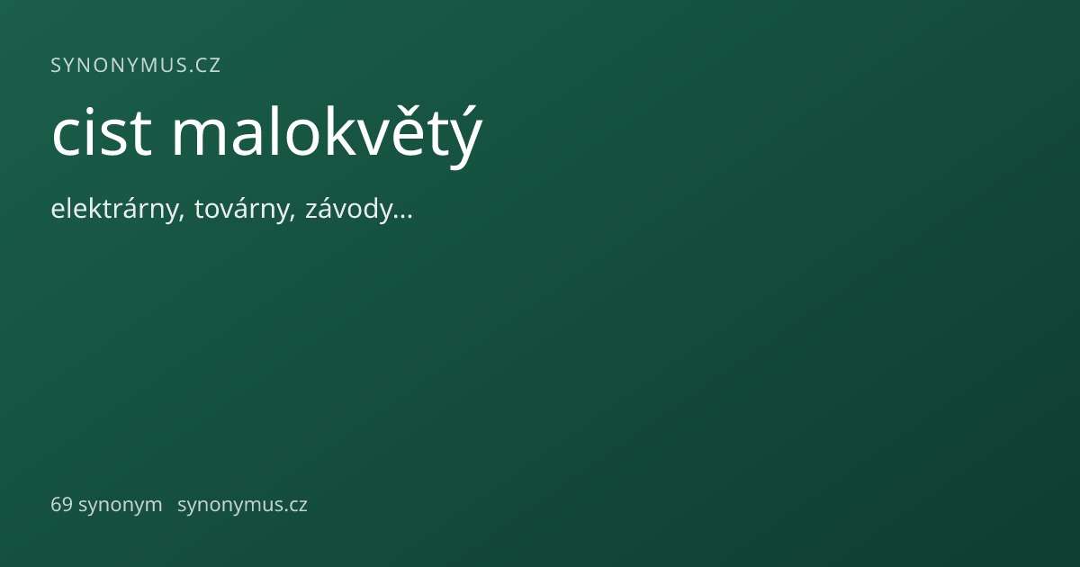 Náhled odkazu: cist malokvětý