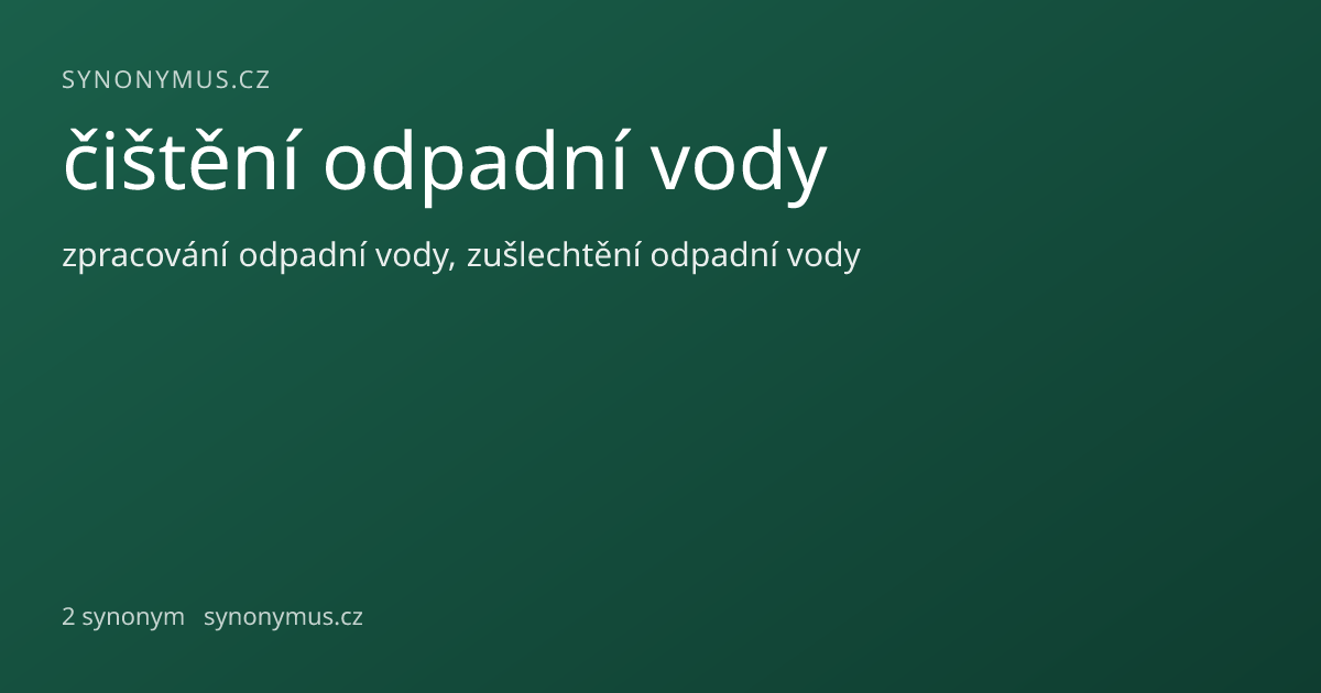 Náhled odkazu: čištění odpadní vody