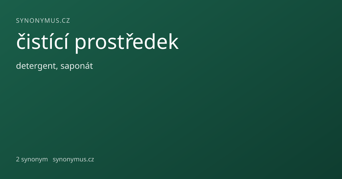 Náhled odkazu: čistící prostředek