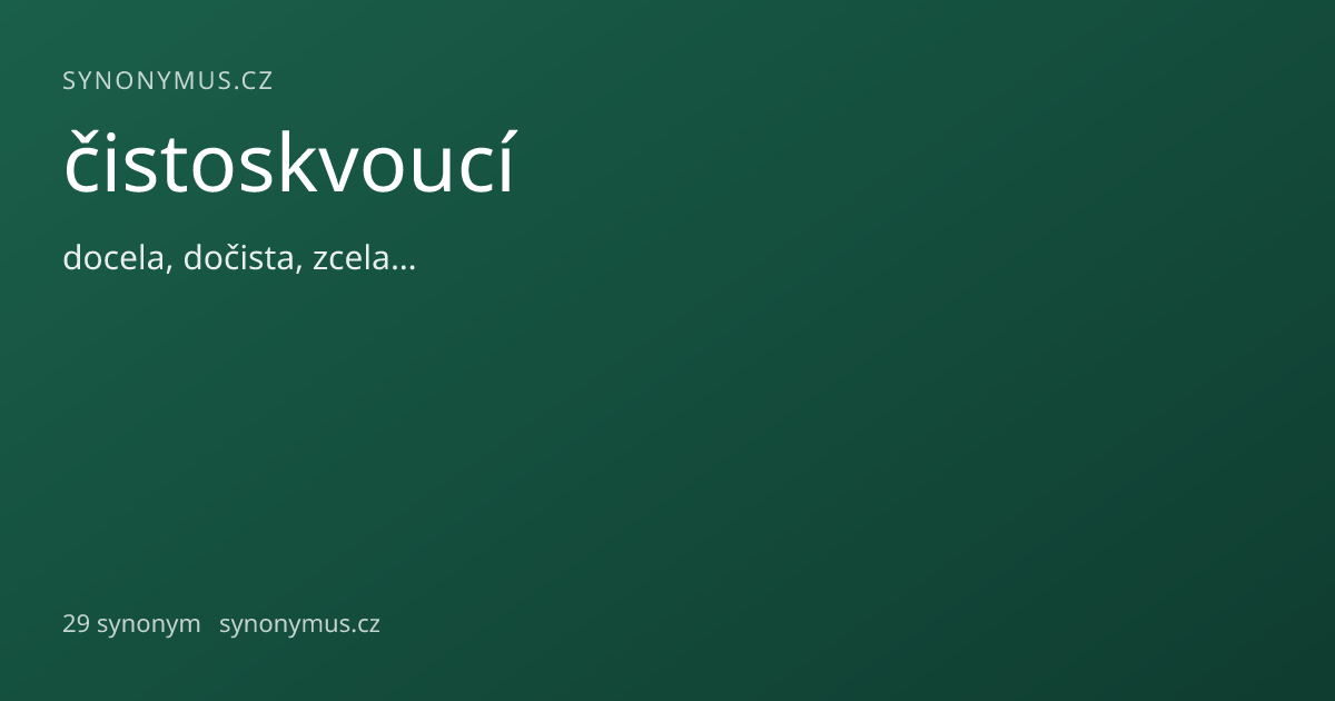 Náhled odkazu: čistoskvoucí