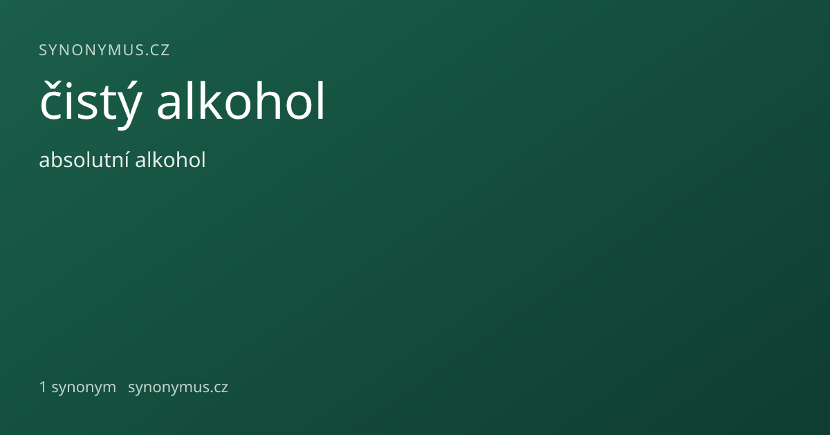 Náhled odkazu: čistý alkohol