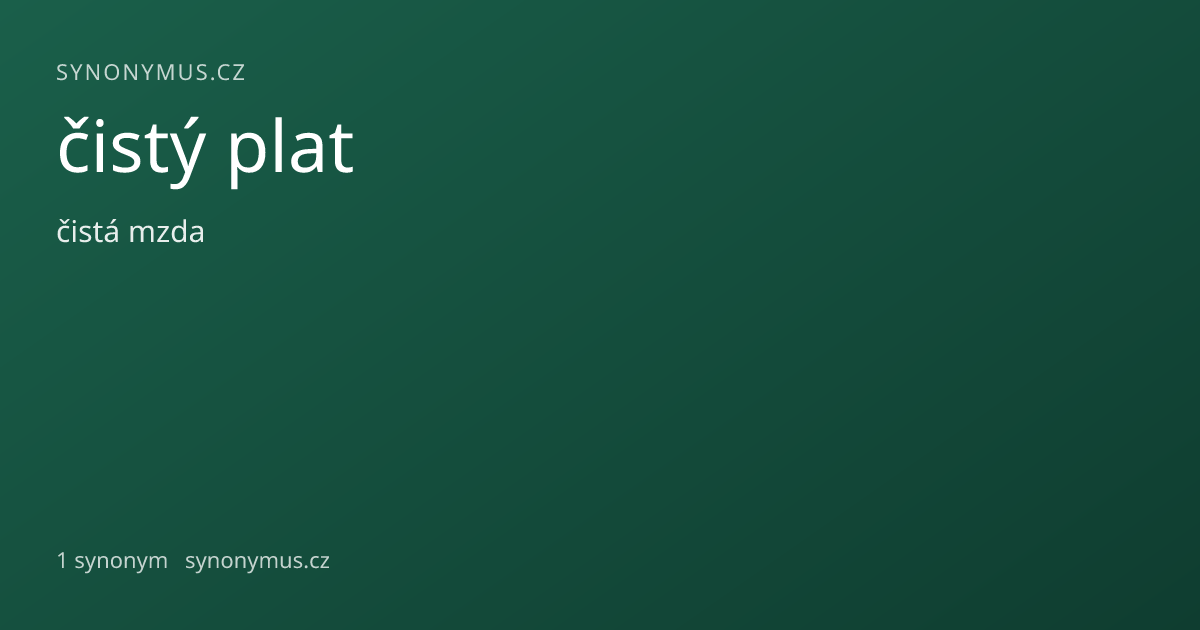 Náhled odkazu: čistý plat