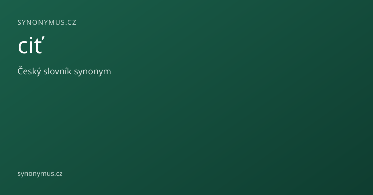 Náhled odkazu: ciť