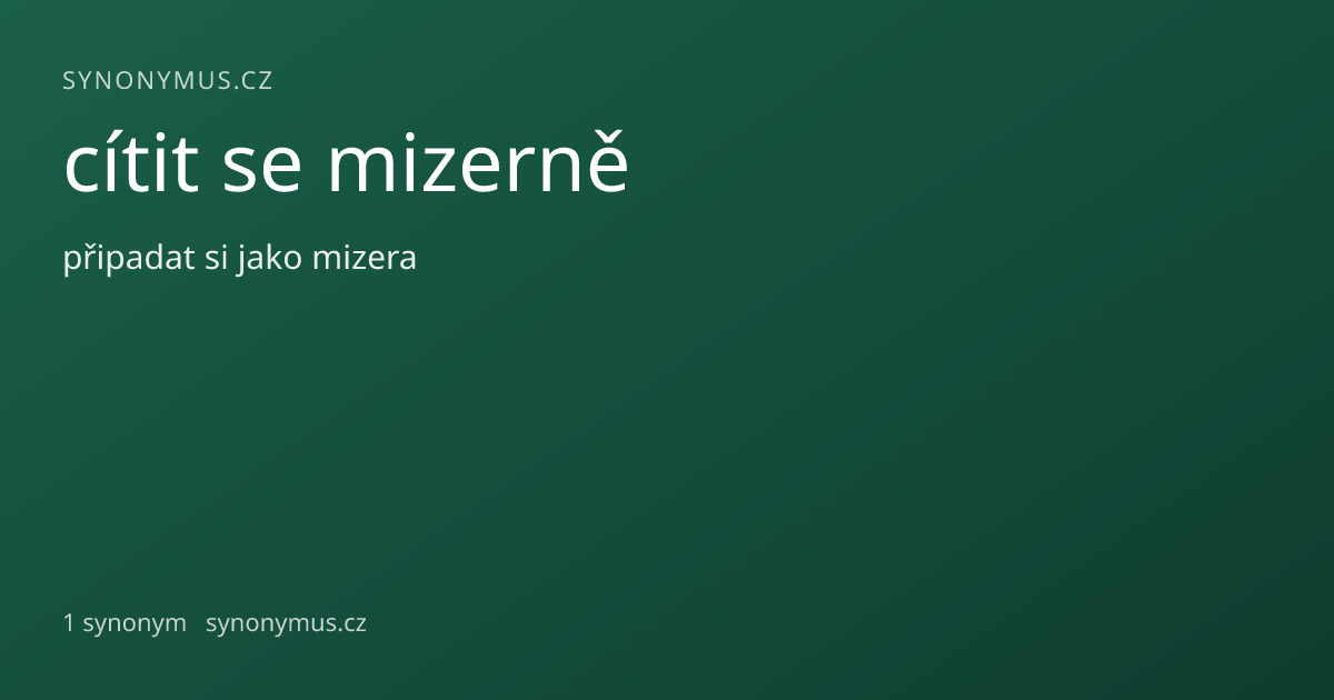 Náhled odkazu: cítit se mizerně