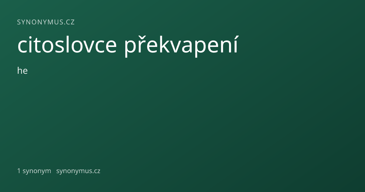 Náhled odkazu: citoslovce překvapení