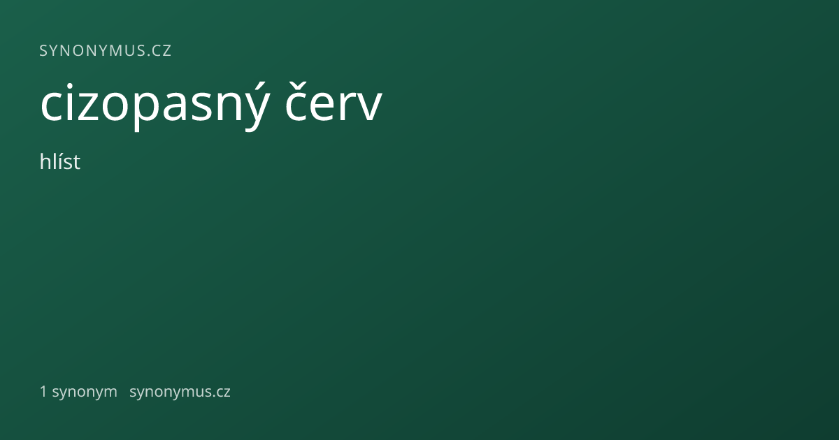 Náhled odkazu: cizopasný červ