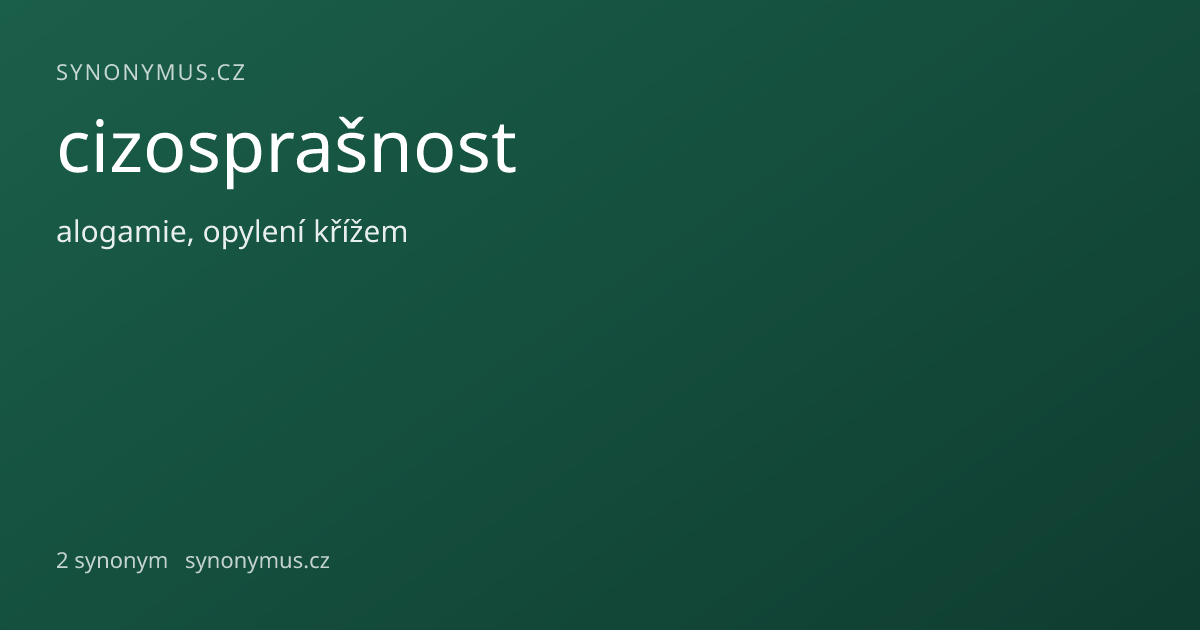 Náhled odkazu: cizosprašnost