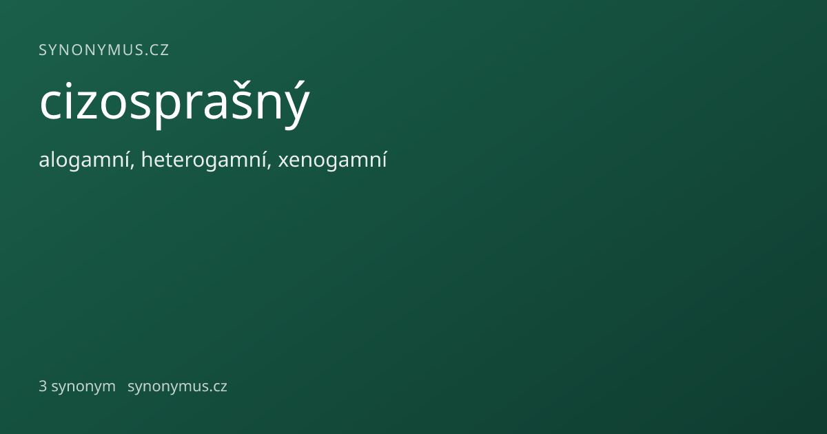 Náhled odkazu: cizosprašný