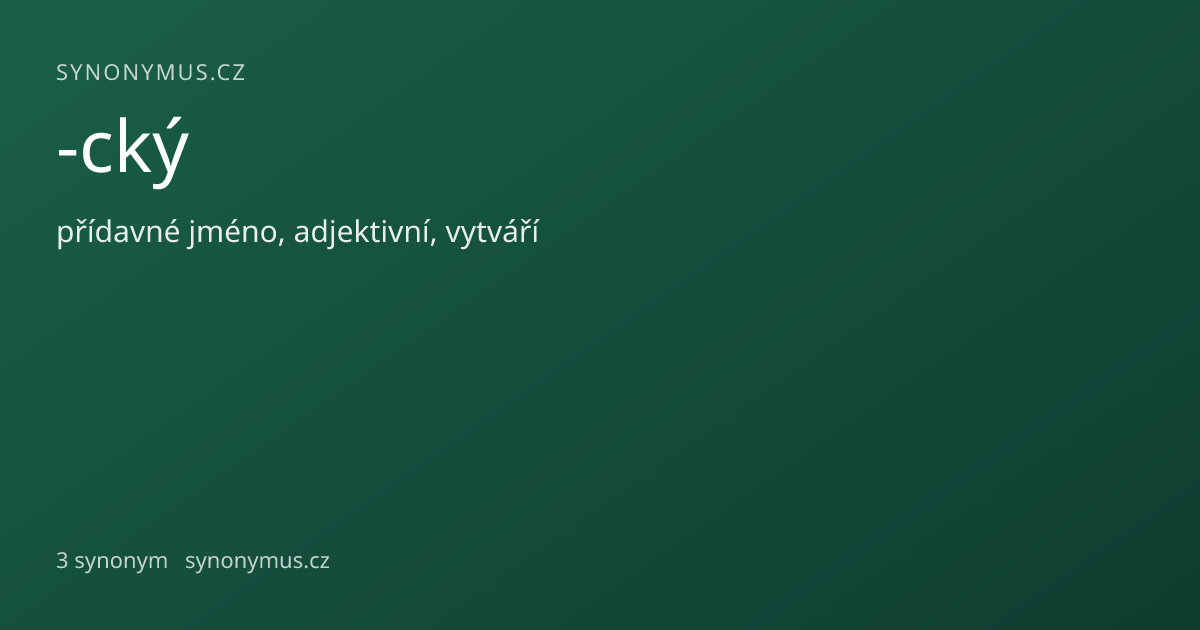 Náhled odkazu: -cký
