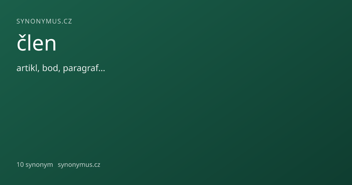 Náhled odkazu: člen