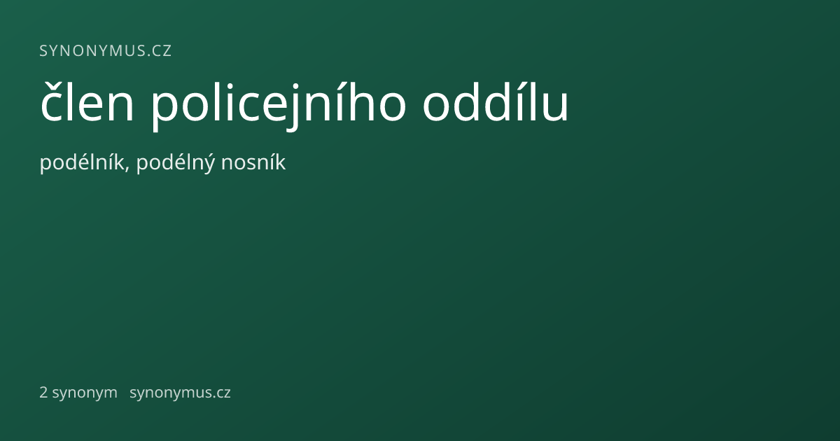 Náhled odkazu: člen policejního oddílu