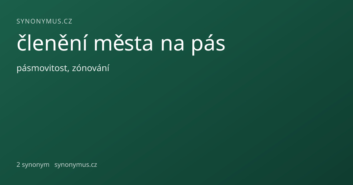 Náhled odkazu: členění města na pás