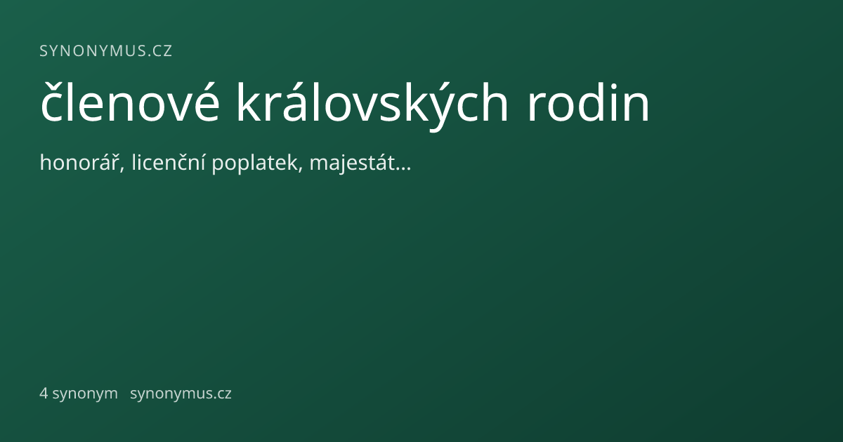 Náhled odkazu: členové královských rodin