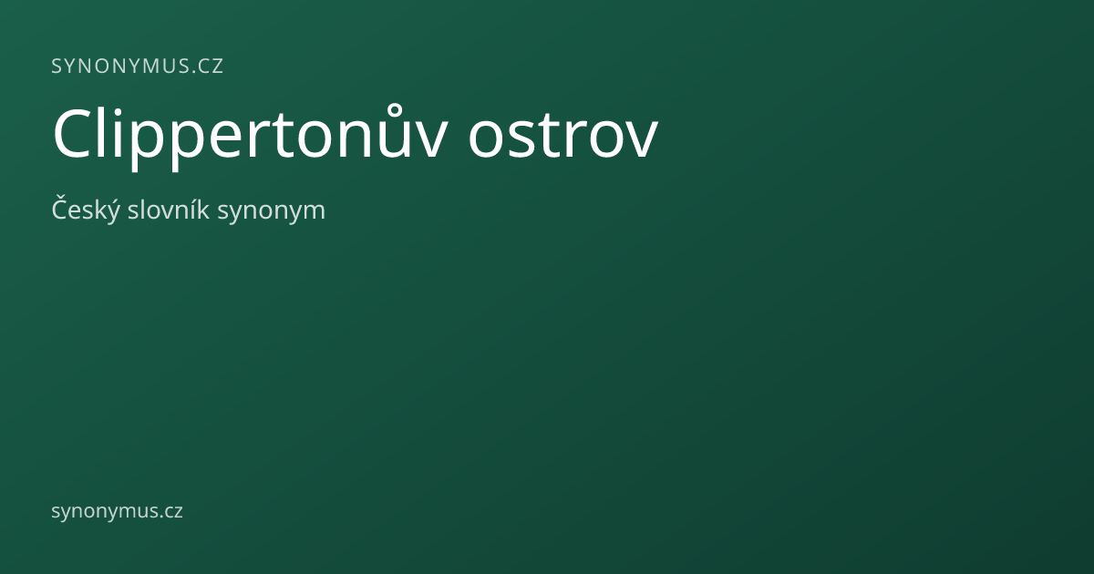 Náhled odkazu: Clippertonův ostrov