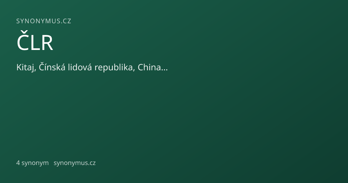Náhled odkazu: ČLR