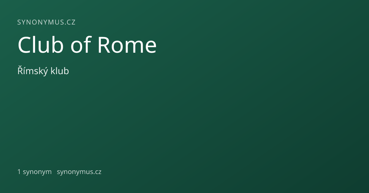 Náhled odkazu: Club of Rome
