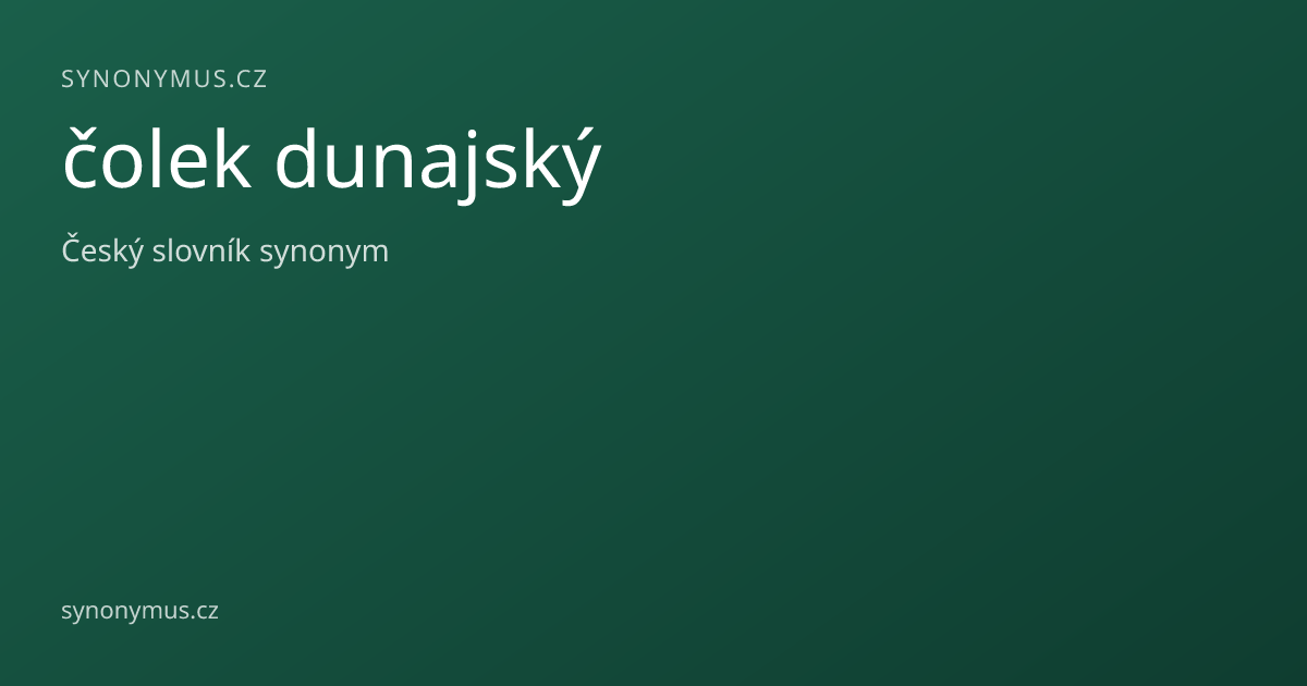 Náhled odkazu: čolek dunajský