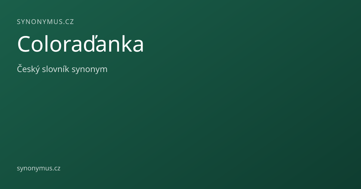 Náhled odkazu: Coloraďanka