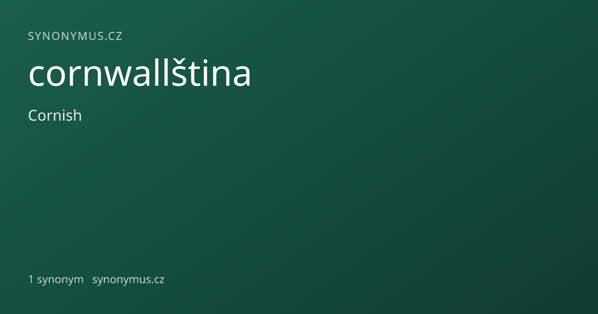 Náhled odkazu: cornwallština