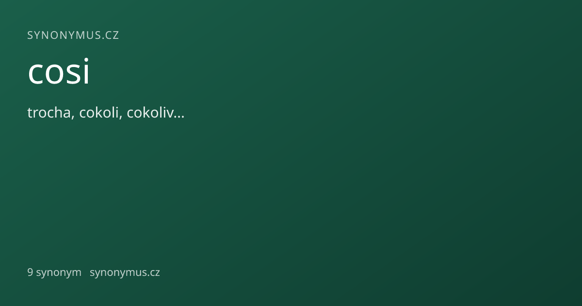 Náhled odkazu: cosi