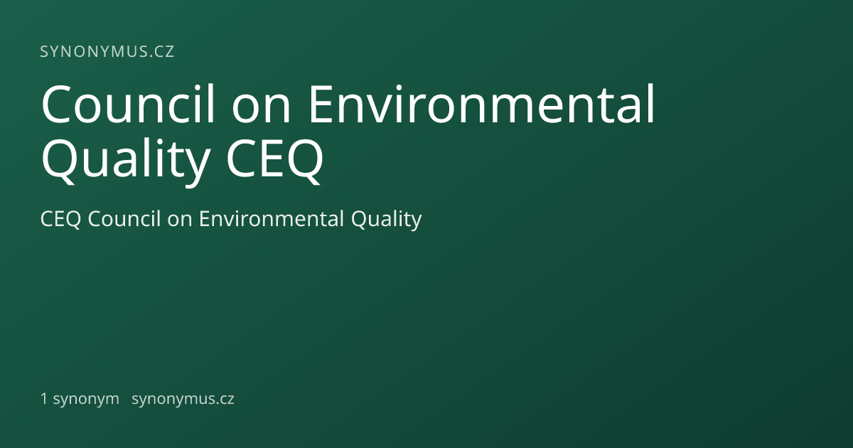 Náhled odkazu: Council on Environmental Quality CEQ