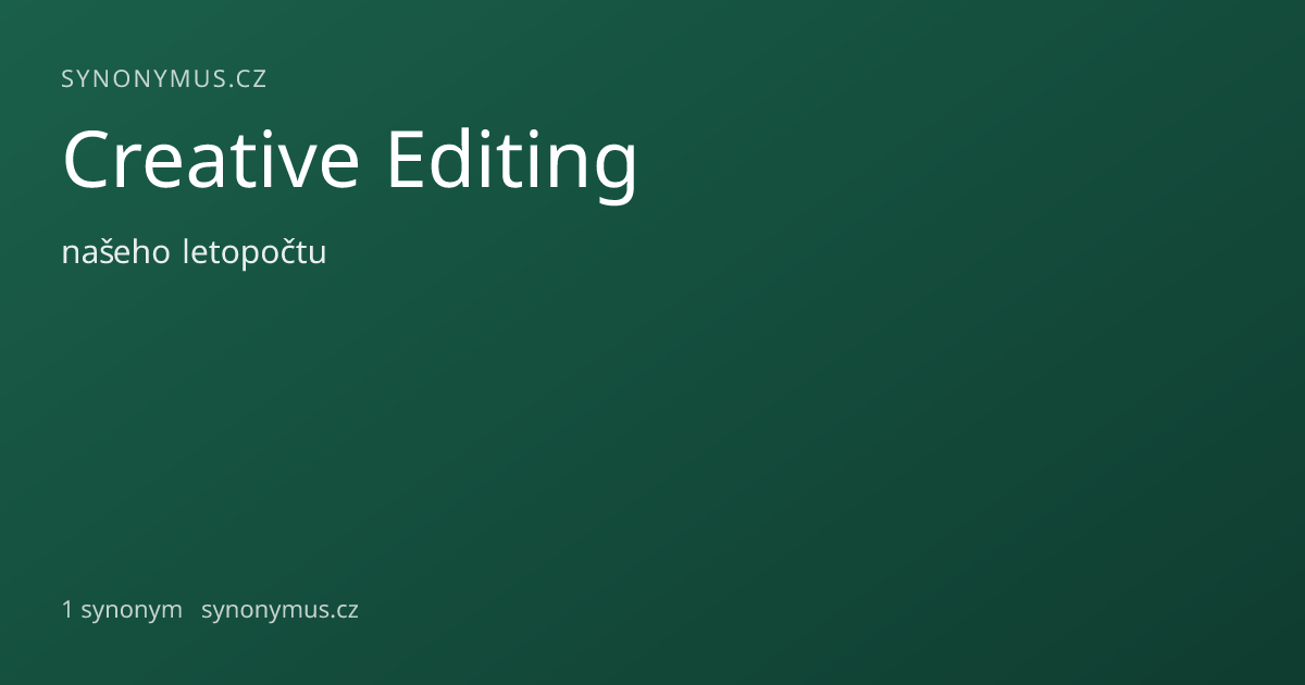 Náhled odkazu: Creative Editing