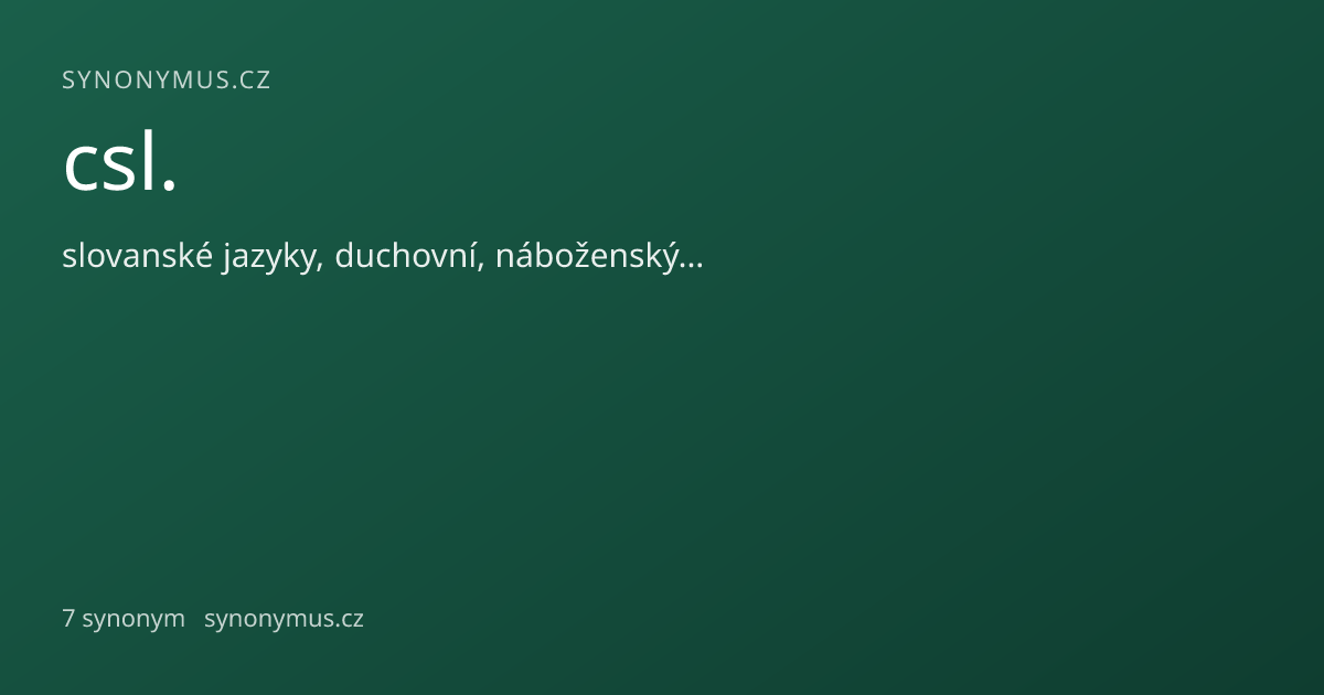 Náhled odkazu: csl.