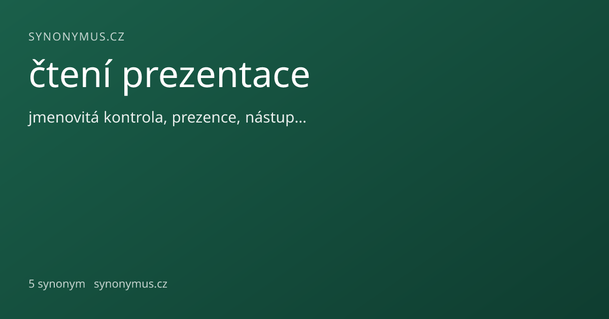 Náhled odkazu: čtení prezentace