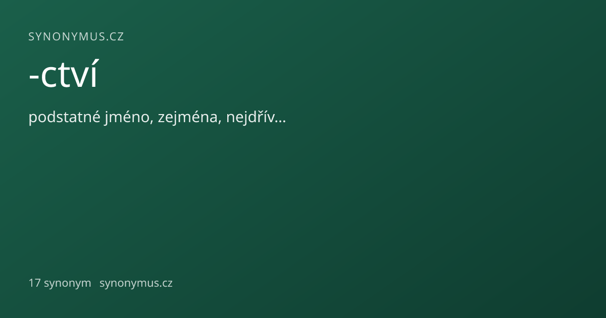 Náhled odkazu: -ctví