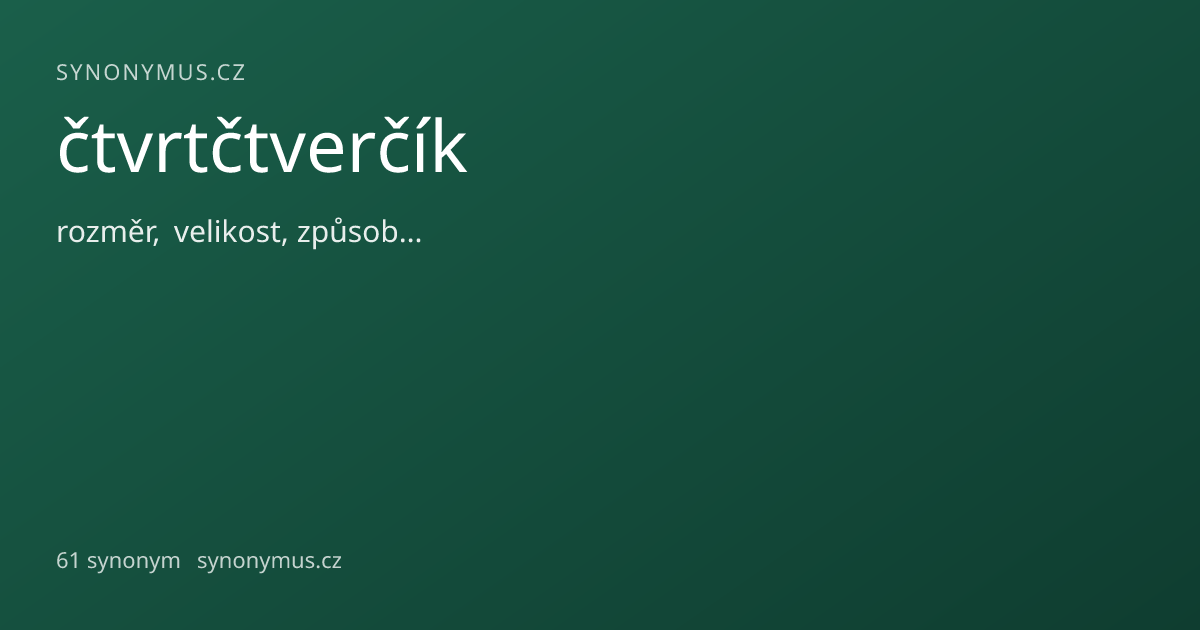 Náhled odkazu: čtvrtčtverčík