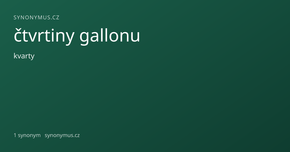 Náhled odkazu: čtvrtiny gallonu